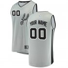 Camiseta Custom 0 San Antonio Spurs Statement Edition Gris Hombre